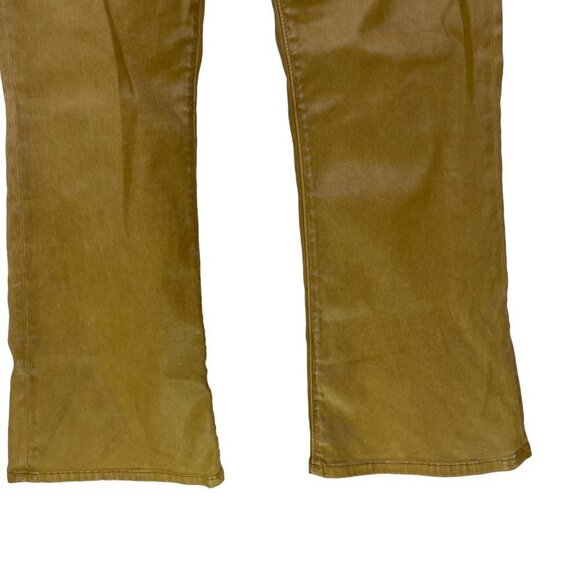 Adriano Goldschmied Size 26 The Quinne Crop High Rise Kick‎ Flare Jeans  Mustard - Picture 3 of 9